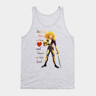 She has fire in her heart and grace in her soul Tank Top